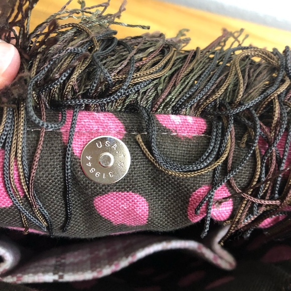 Bagalitas By Janice Pink Plaid Purse Hand Bad Brown Trim Eclectic Spring - Picture 5 of 10